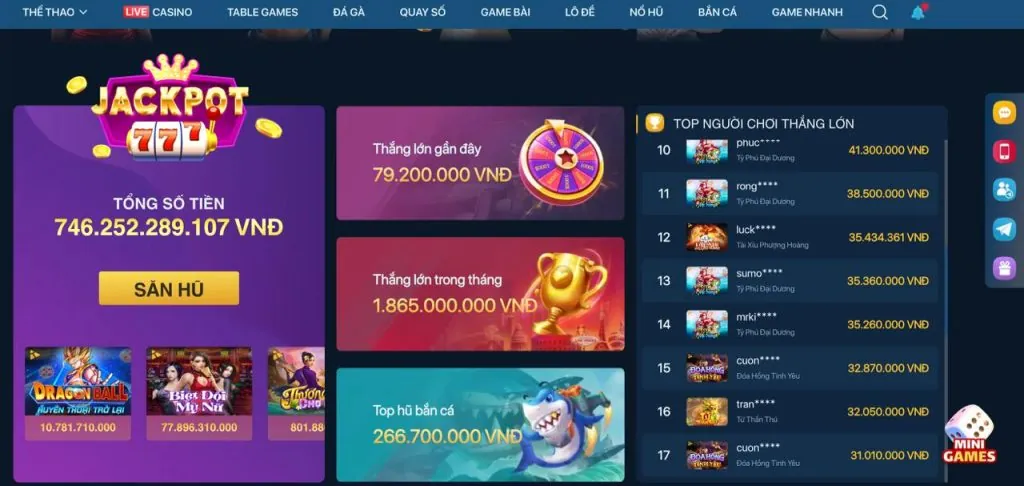 Các trò chơi sòng bạc trực tiếp khác tại Bigboss